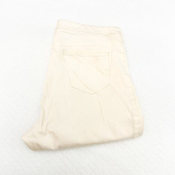 MM La Fleur Cream Straight Leg Denim Jeans Pull On Size 10